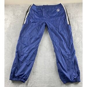 Converse All Star Chuck Taylor Mens XL Blue Nylon Mesh Lined Track Pants Vintage